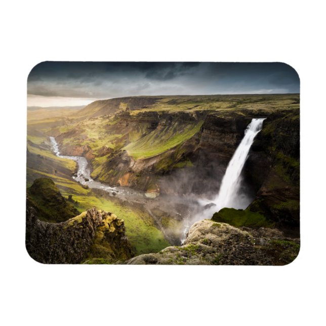 Haifoss Waterfall | Summer in Iceland Magnet (Horizontal)