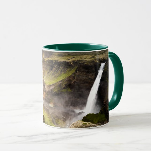 Haifoss Waterfall | Summer in Iceland Mug (Front Right)