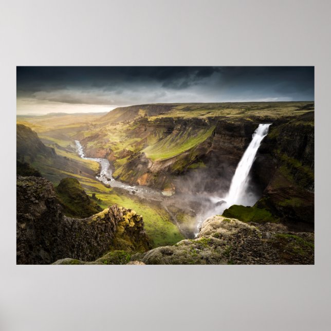 Haifoss Waterfall | Summer in Iceland Poster (Front)