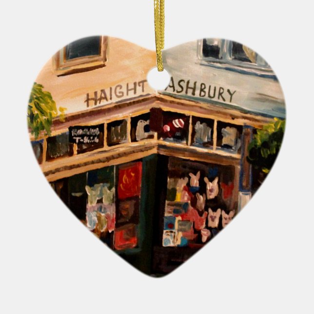 Haight Ashbury in San Francisco Ceramic Tree Decoration (Front)