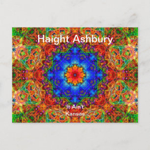 Haight Ashbury Psychedelic  Hippie Fashion Art Postcard