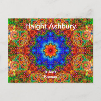 Haight Ashbury Psychedelic  Hippie Fashion Art Postcard