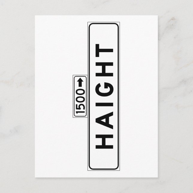 Haight St., San Francisco Street Sign Postcard (Front)