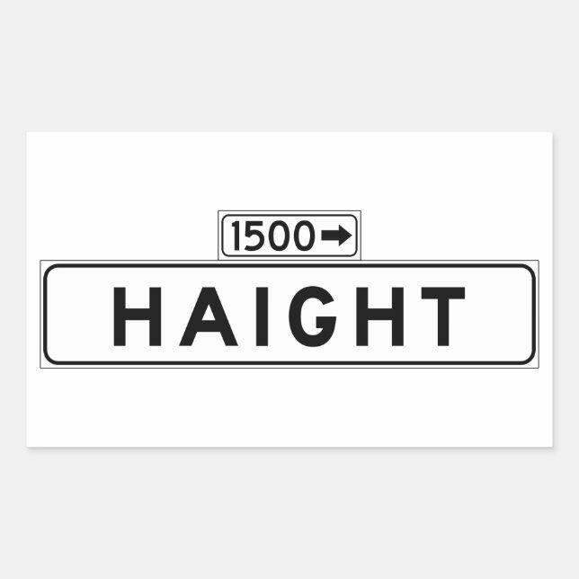 Haight St., San Francisco Street Sign Rectangular Sticker (Front)