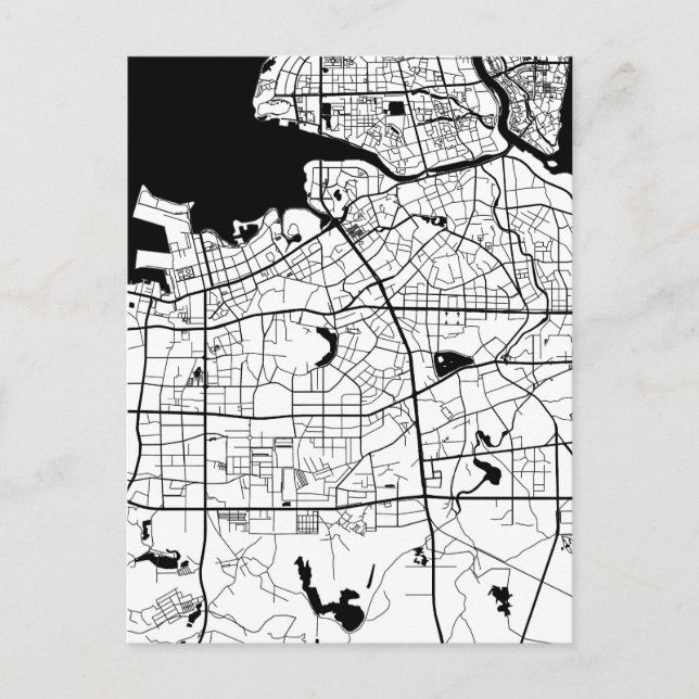 Haikou China Map Postcard (Front)