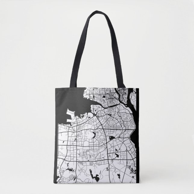 Haikou China Map Tote Bag (Front)