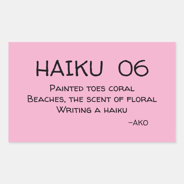 HAIKU 06 RECTANGULAR STICKER (Front)