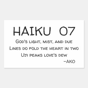 HAIKU 07 RECTANGULAR STICKER