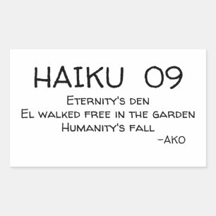 HAIKU 09 RECTANGULAR STICKER