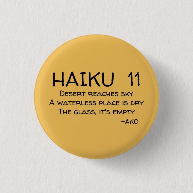 HAIKU 11 Button (Front)
