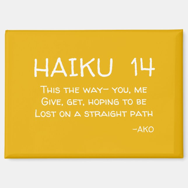 HAIKU 14 MAGNET (Front)