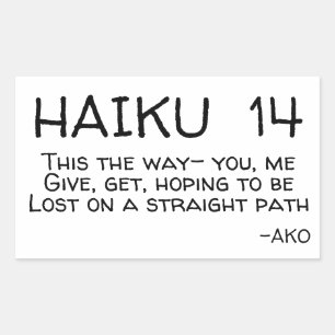 HAIKU 14 RECTANGULAR STICKER