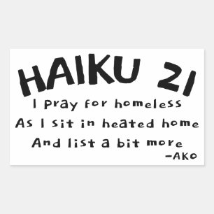 HAIKU 21 RECTANGULAR STICKER