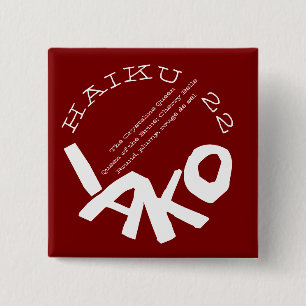 HAIKU 22 15 CM SQUARE BADGE