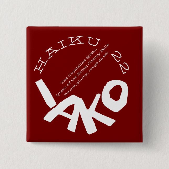 HAIKU 22 15 CM SQUARE BADGE (Front)