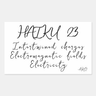 HAIKU 23 RECTANGULAR STICKER
