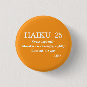HAIKU 25 3 CM ROUND BADGE