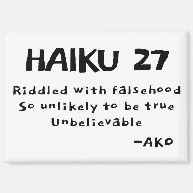 HAIKU 27 MAGNET (Front)