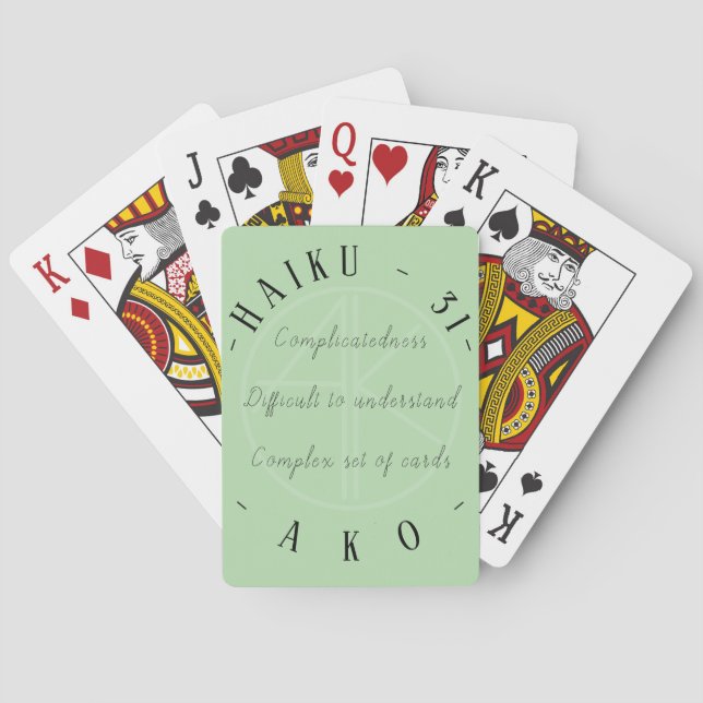 HAIKU 31 PLAYING CARDS (Back)