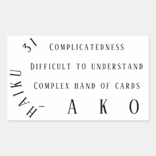 HAIKU 31 RECTANGULAR STICKER