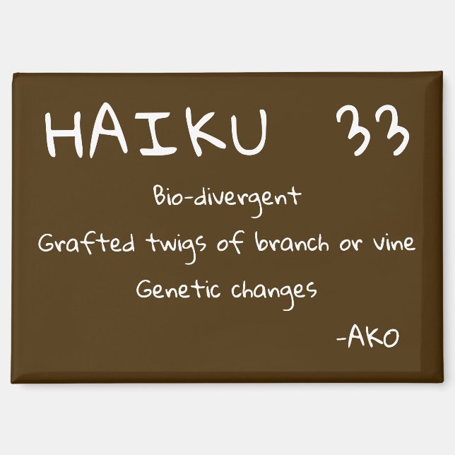 HAIKU 33 MAGNET (Front)
