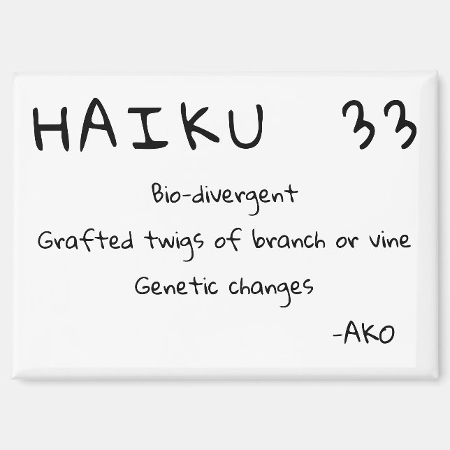 HAIKU 33 MAGNET (Front)