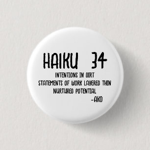 HAIKU 34 3 CM ROUND BADGE