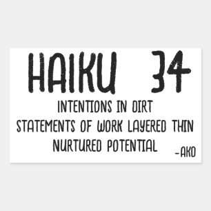 HAIKU 34 RECTANGULAR STICKER
