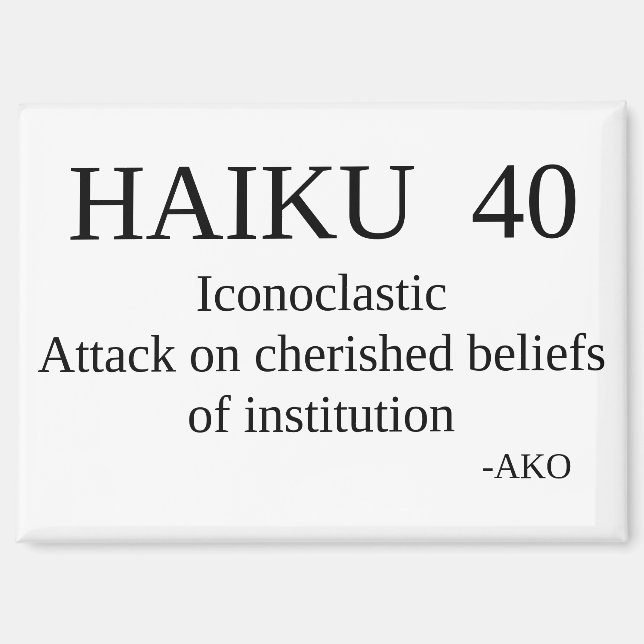 HAIKU 40 MAGNET (Front)