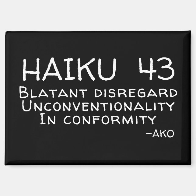 HAIKU 43 MAGNET (Front)