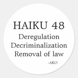 HAIKU 48 CLASSIC ROUND STICKER