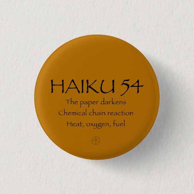 HAIKU 54 3 CM ROUND BADGE (Front)