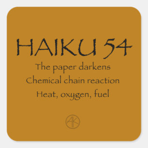 HAIKU 54 SQUARE STICKER