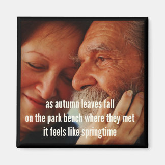 Haiku Fridge Magnet - As Autumn Leaves Fall