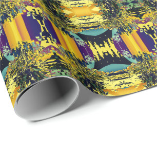 Haiku Japanese Poetry Colourful Pattern Wrapping Paper