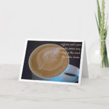 Haiku Latte Leaf Coffee Lover Personalizable Blank