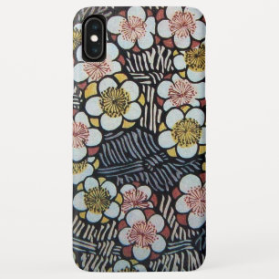 HAIKU,WHITE SPRING FLOWERS Antique Japanese Floral iPhone XS Max Case