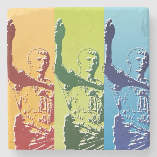 Hail Caesar Stone Coaster (Front)