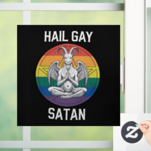 Hail Gay Satan Funny Goth Gothic Goat LGBTQ
