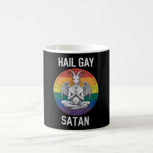 Hail Gay Satan Funny Goth Gothic Goat LGBTQ Coffee Mug