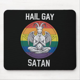 Hail Gay Satan Funny Goth Gothic Goat LGBTQ Mouse Pad