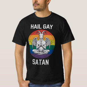 Hail Gay Satan Funny Goth Gothic Goat LGBTQ T-Shirt