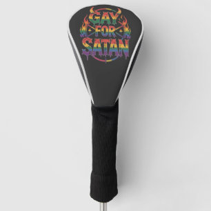 Hail Gay Satan Rainbow Baphomet Devil Goat LGBTQ Golf Head Cover