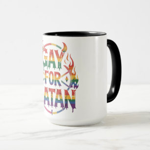 Hail Gay Satan Rainbow Baphomet Devil Goat LGBTQ  Mug
