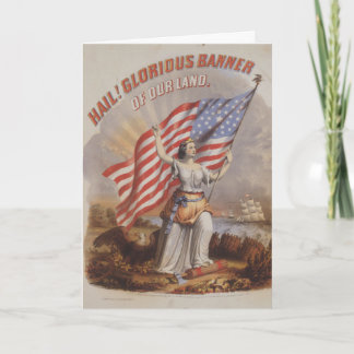 Hail! Glorious Banner of our Land-Patriotic Art Card