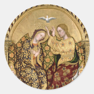 HAIL HOLY QUEEN CLASSIC ROUND STICKER