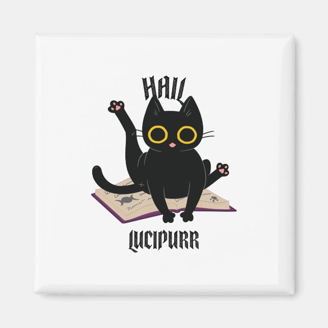 Hail Lucipurr Magnet (Front)