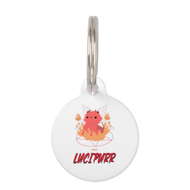 Hail Lucipurr Pet Tag (Front)