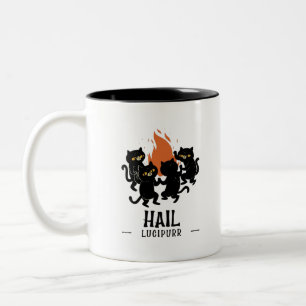 Hail Lucipurr Two-Tone Coffee Mug