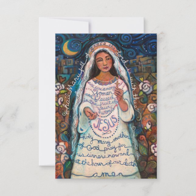 Hail Mary, Ave Maria prayer card (Front)